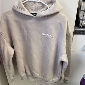 Women's White Fox Cream Hoodie